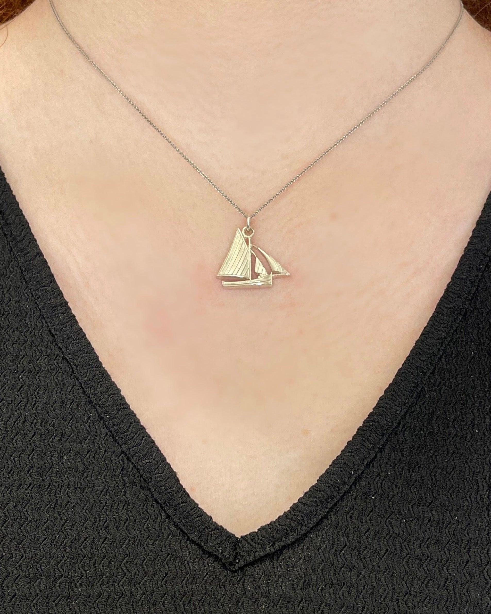 Galway Hooker Sterling Silver Pendant