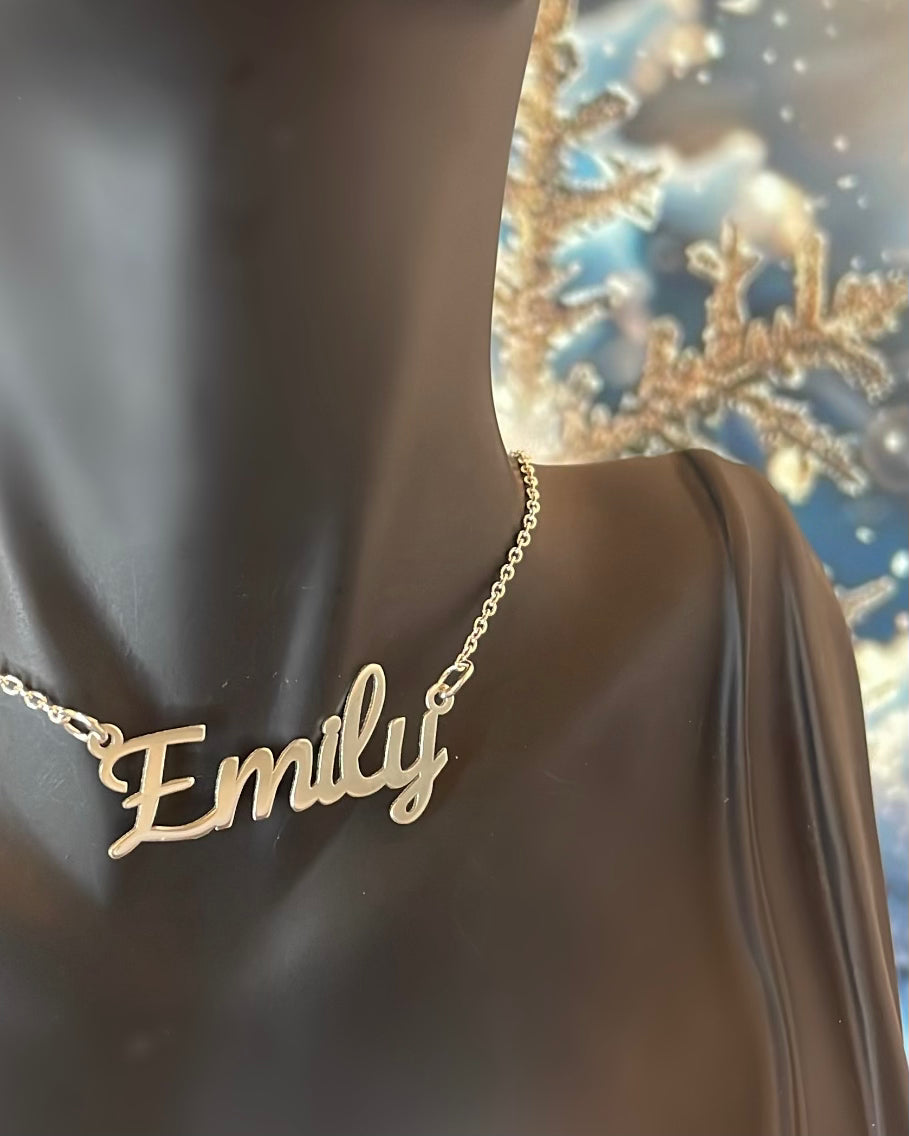 Sterling Silver Horizontal 'Name' Pendant
