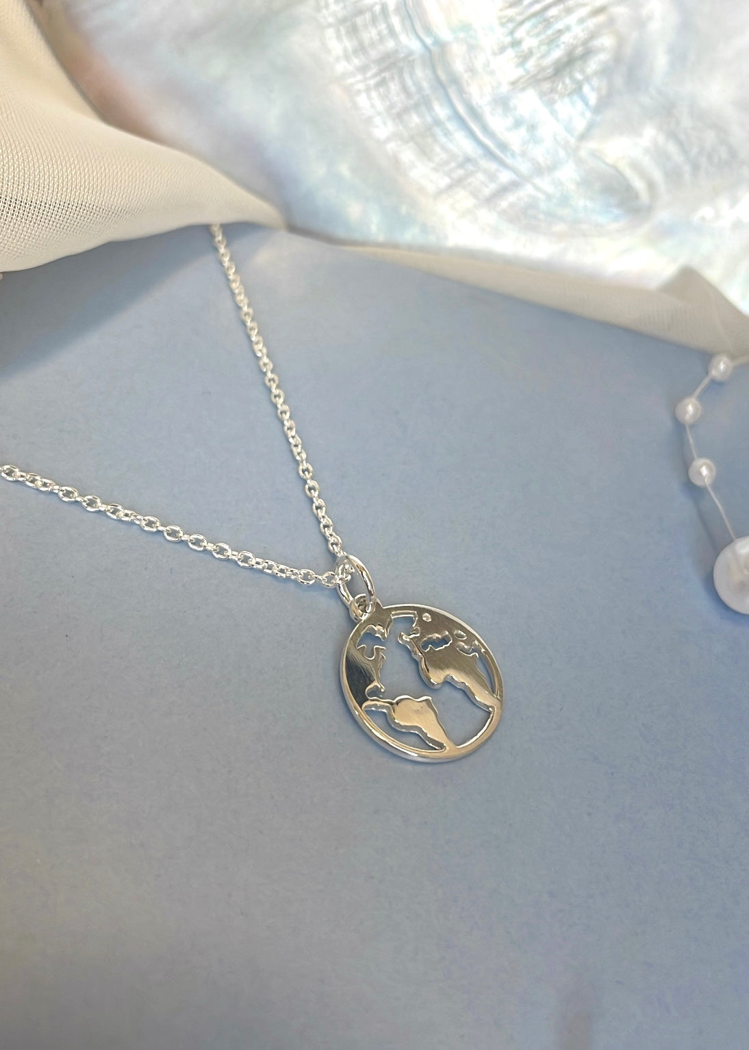 Sterling Silver Globe Pendant