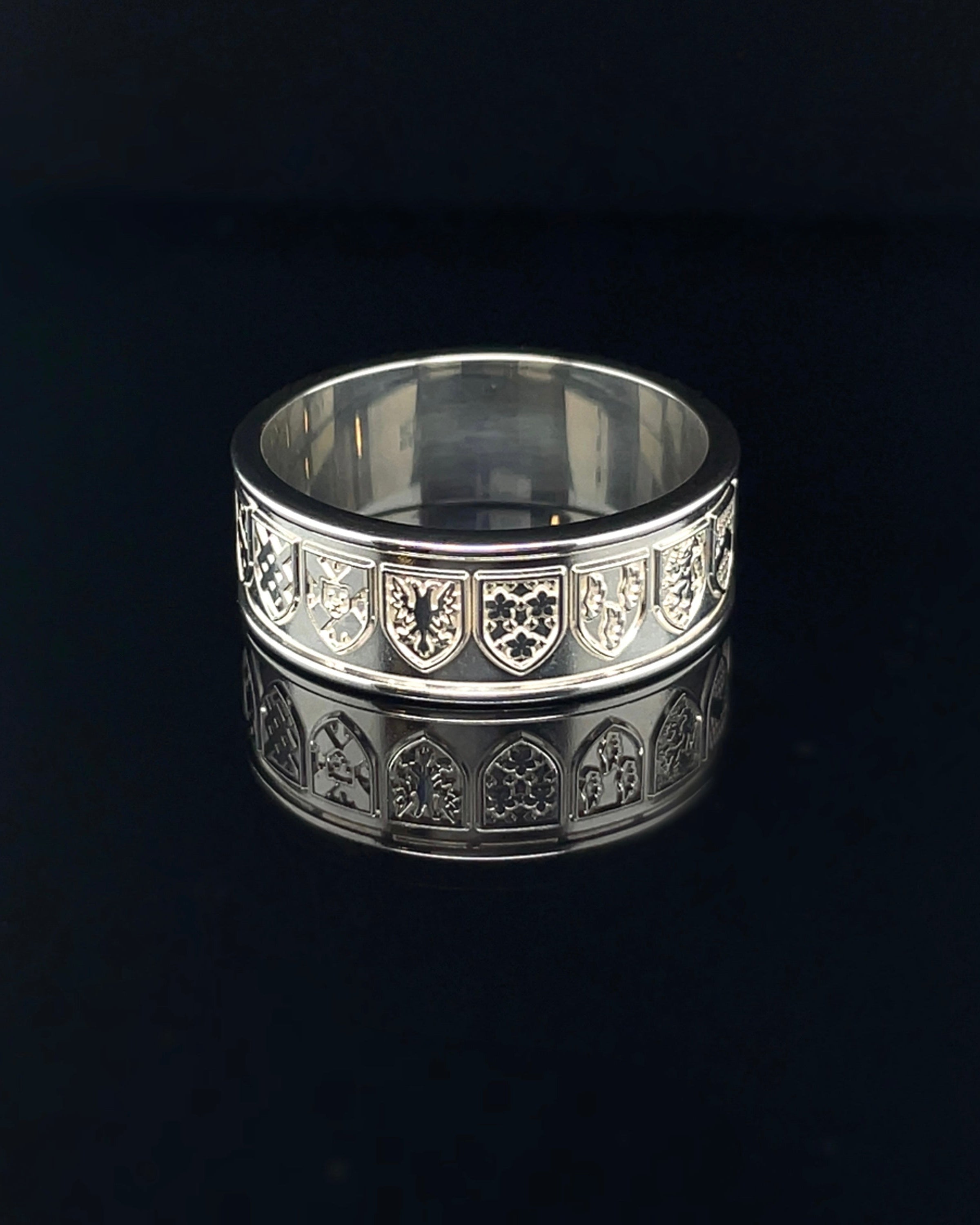 The 14 Tribes of Galway Sterling Silver Band