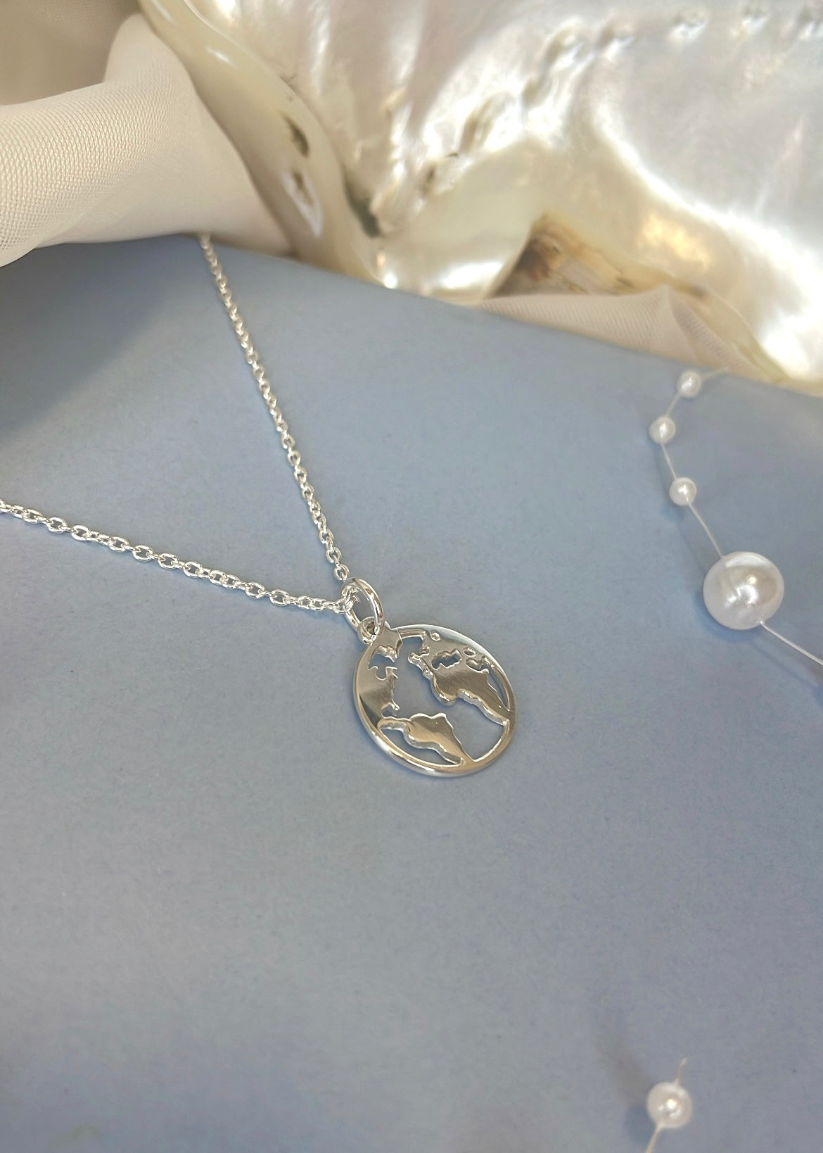 Sterling Silver Globe Pendant