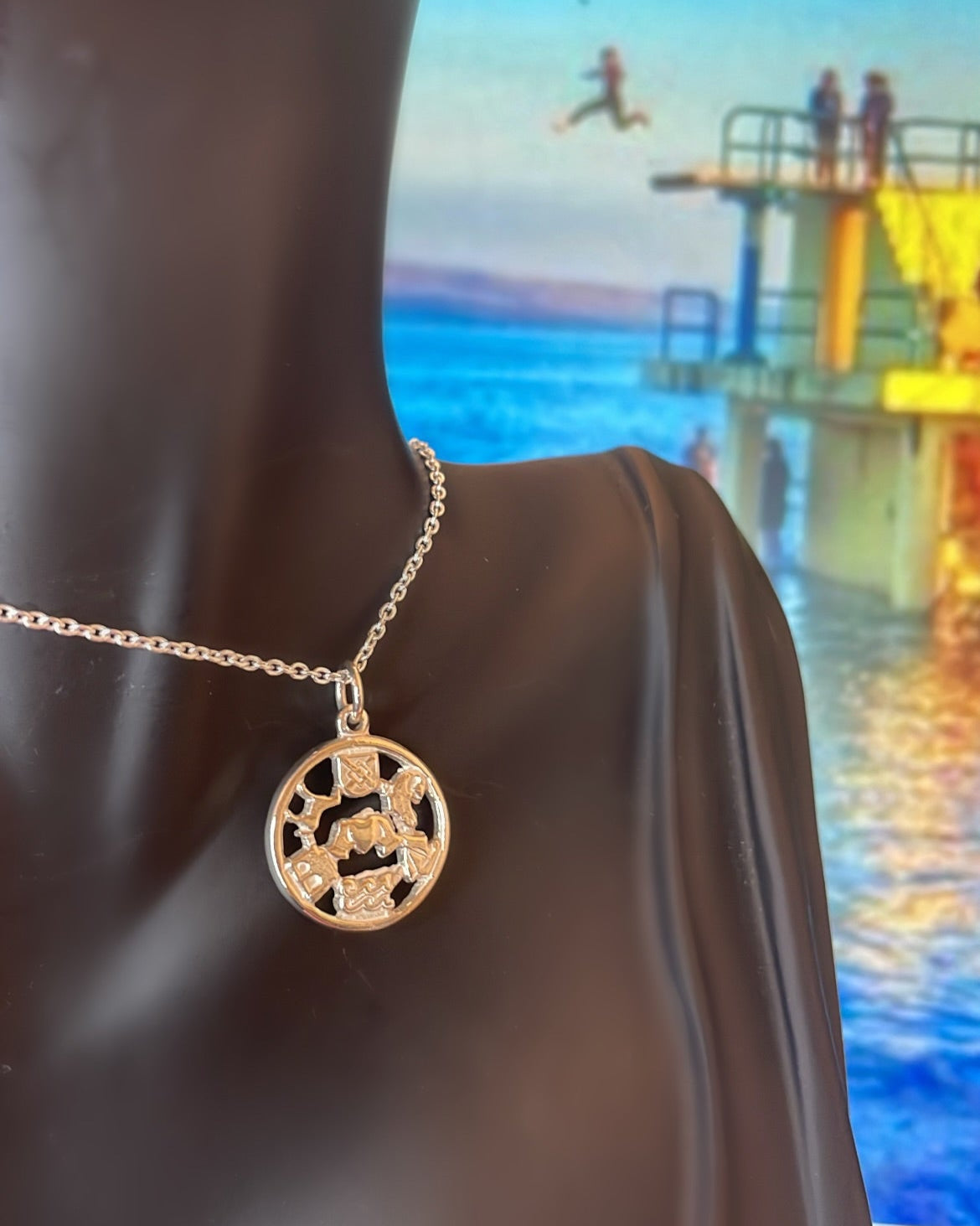 The Story of Galway Sterling Silver Openback Pendant
