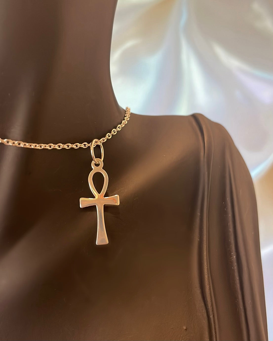 Sterling Silver Petite Egyptian Cross Pendant