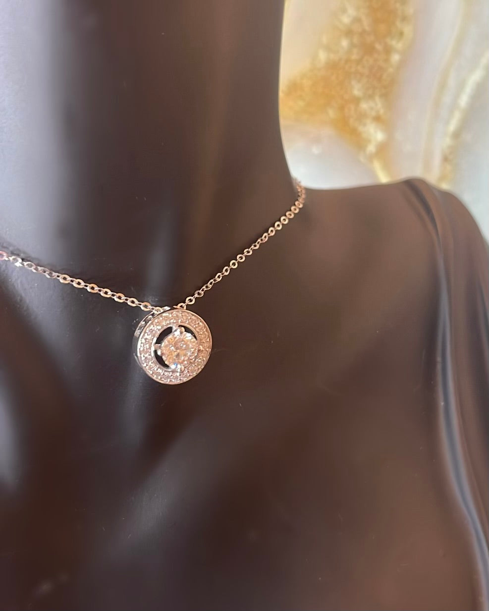 9ct Lab Grown Round Diamond Halo Pendant