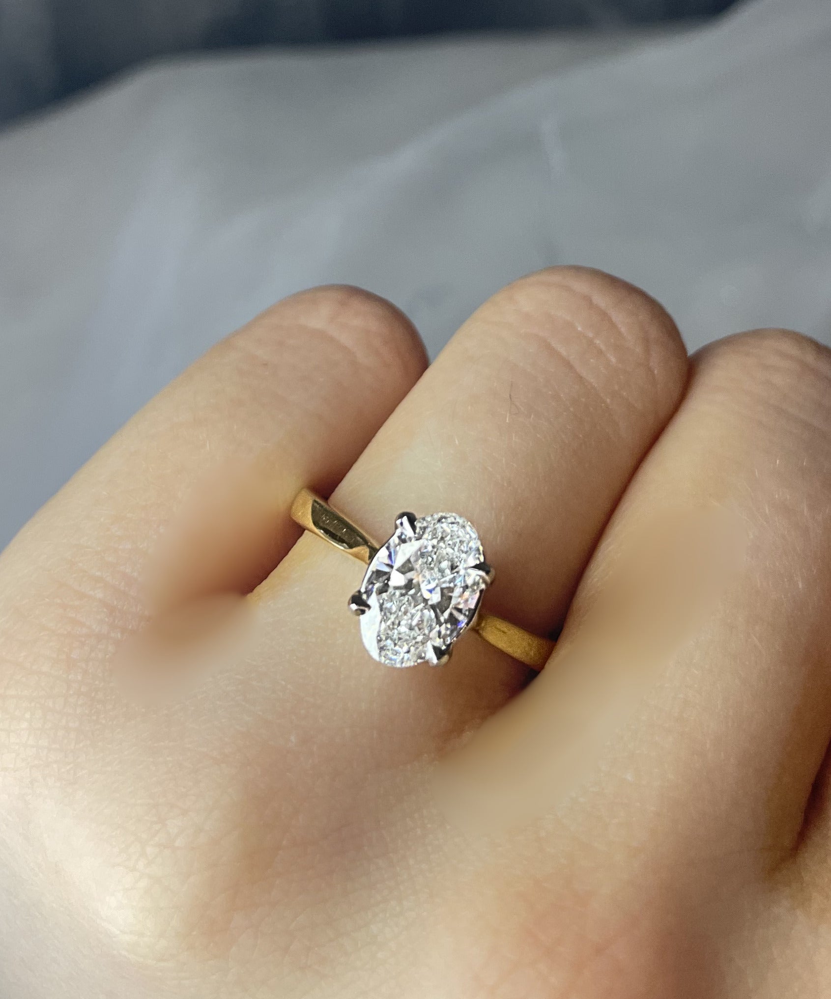 1.43ct Oval Solitaire ring in 18ct Yellow Gold