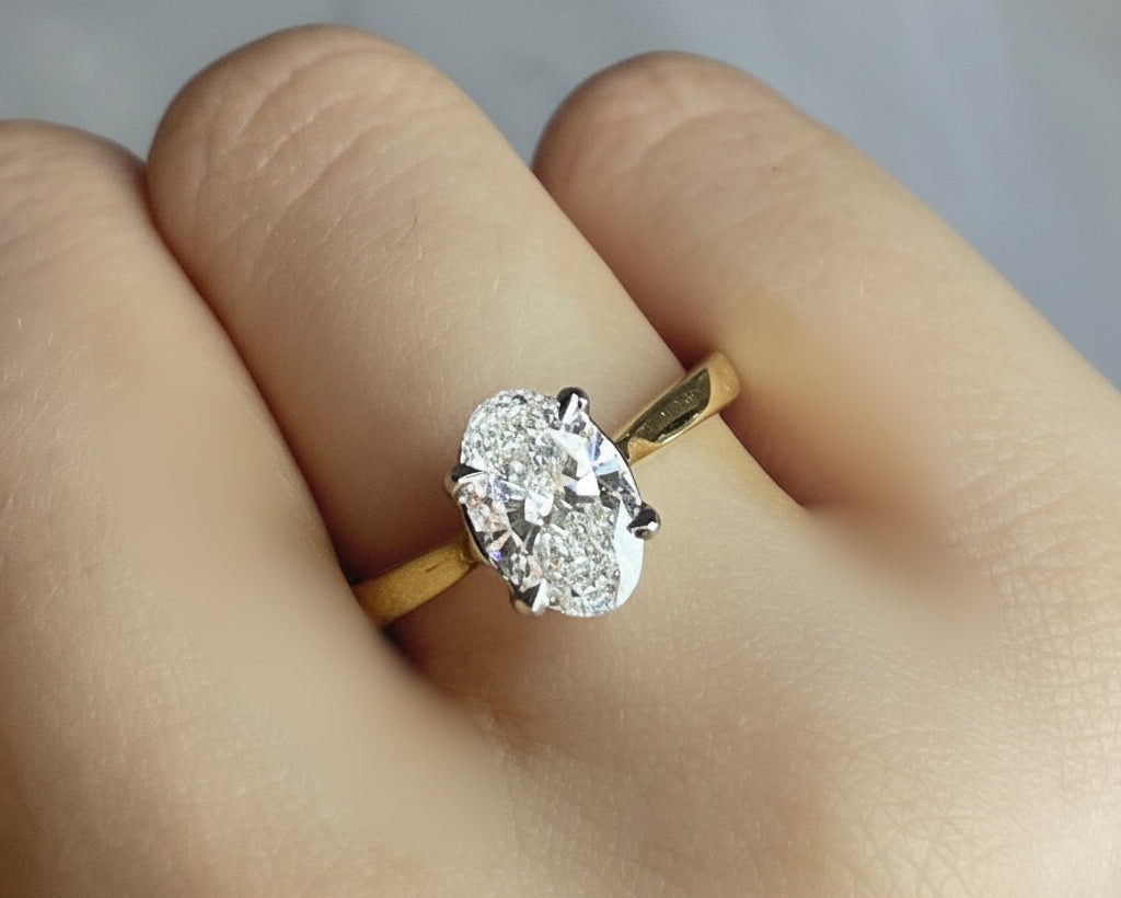 1.43ct Oval Solitaire ring in 18ct Yellow Gold