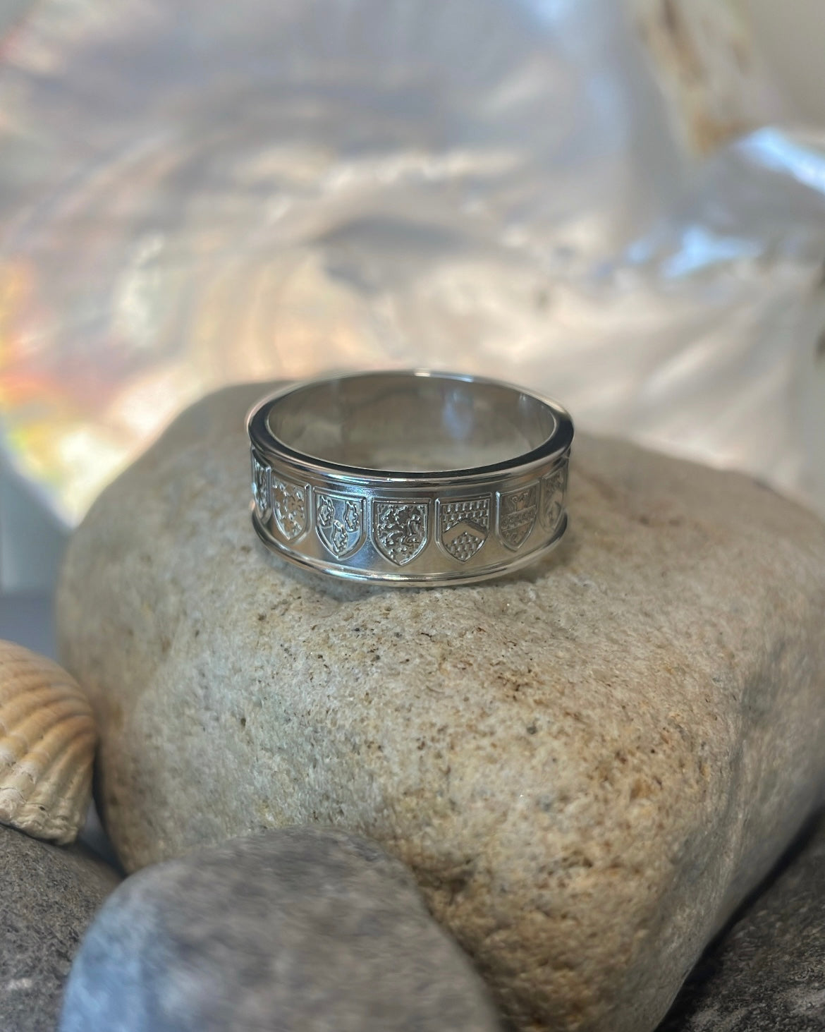 The 14 Tribes of Galway Sterling Silver Band