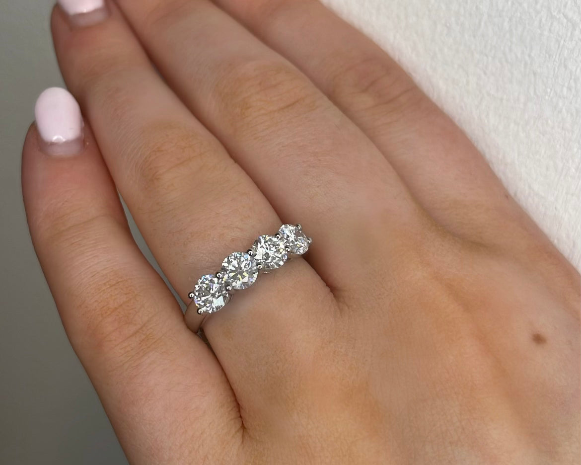 1.60ct Diamond Platinum Four Stone Ring