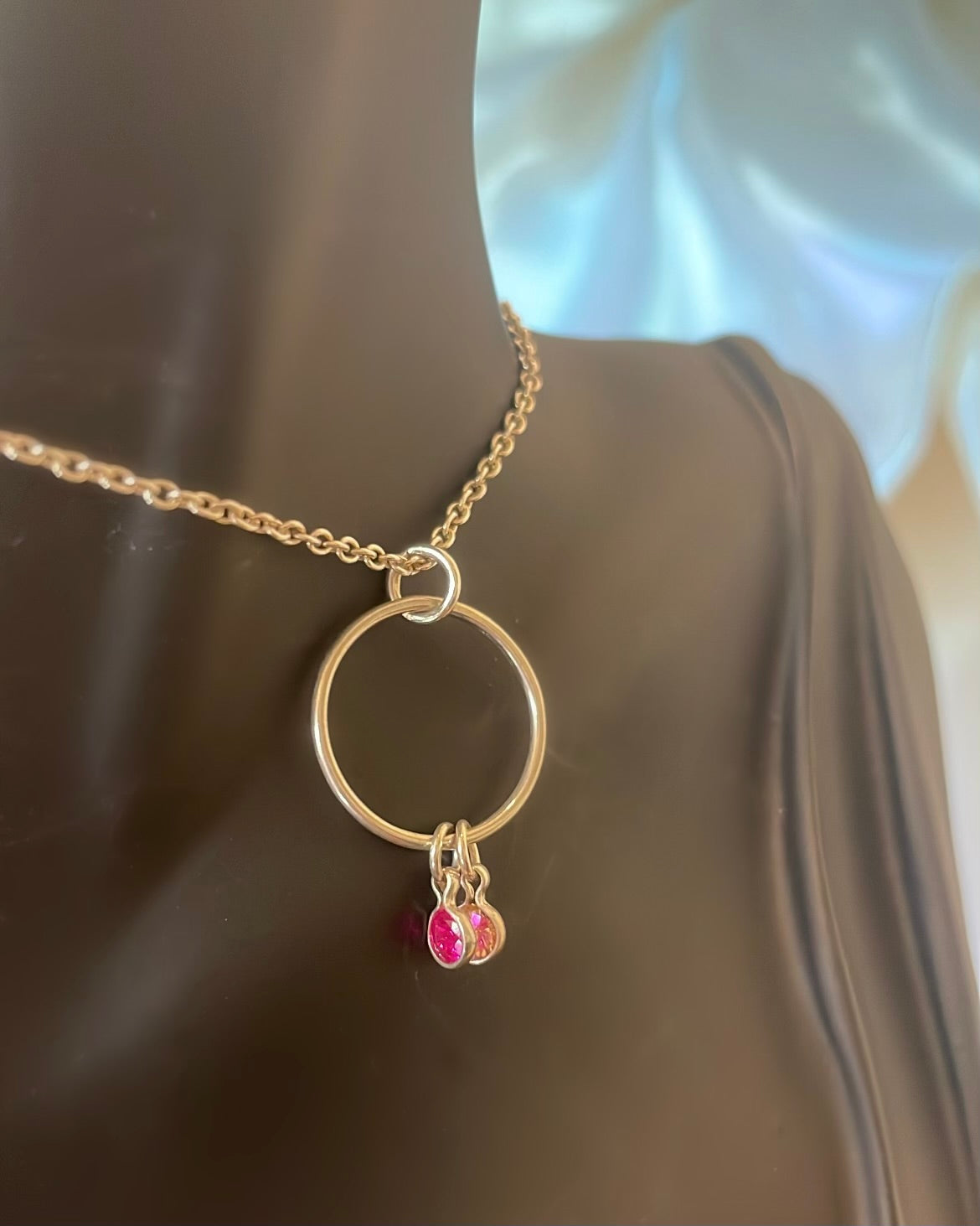 Sterling Silver Birthstone/Mothers Pendant