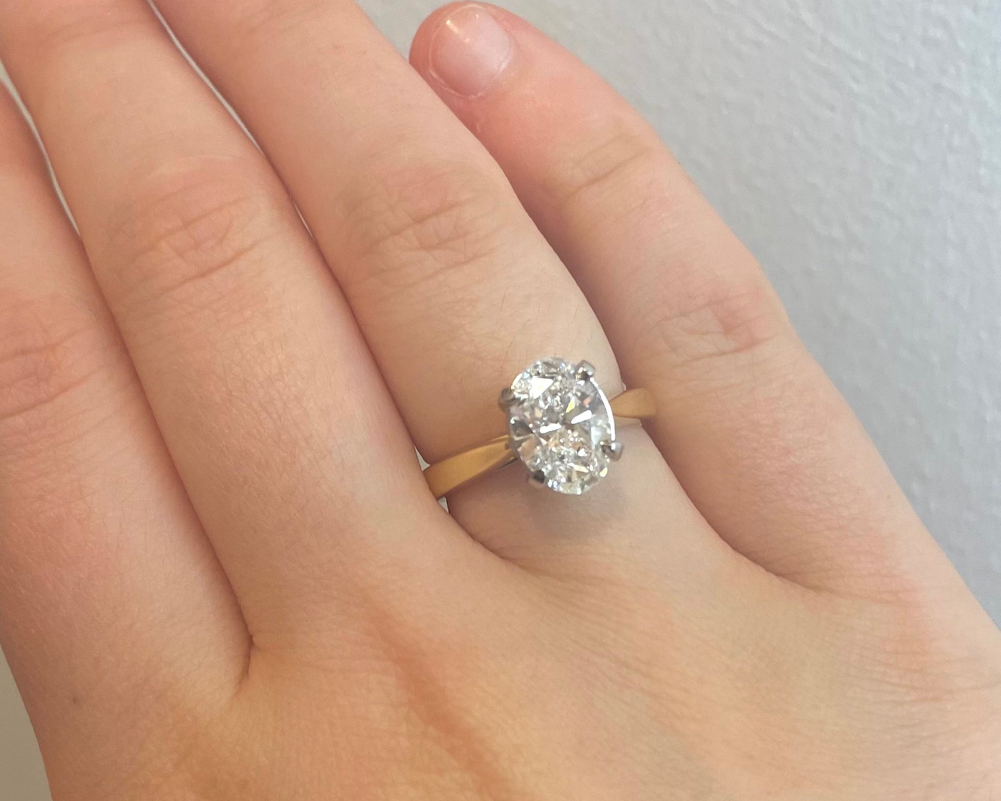 2.03ct Oval Solitaire in 18ct Yellow Gold