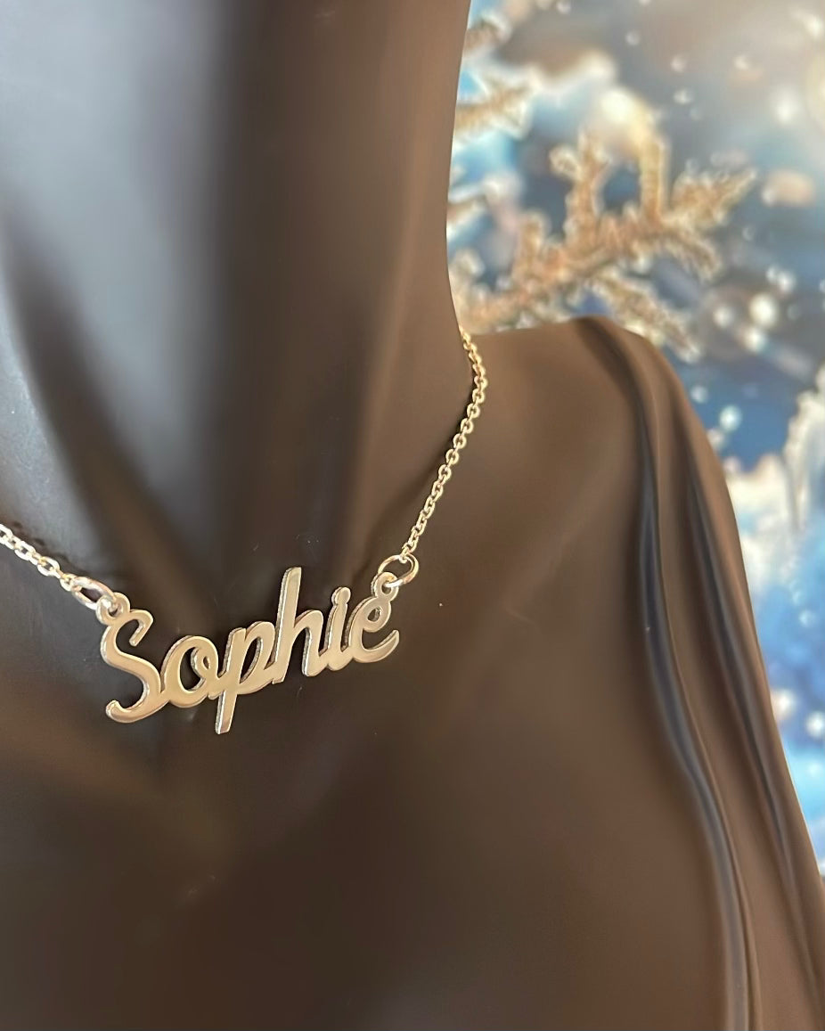 Sterling Silver Horizontal 'Name' Pendant