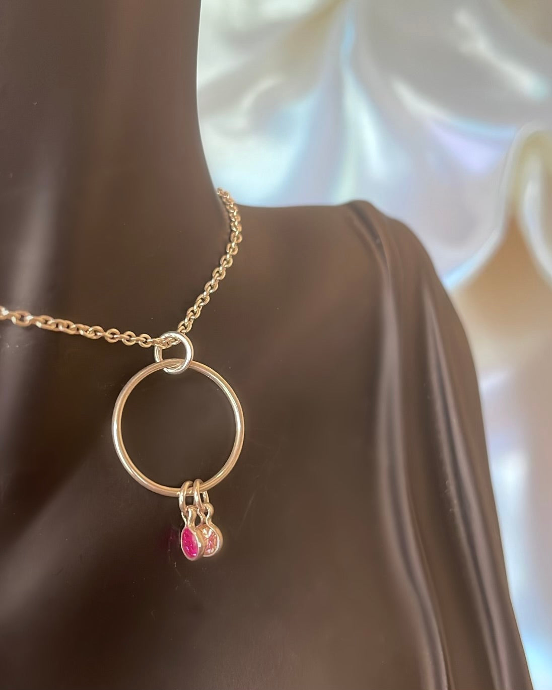 Sterling Silver Birthstone/Mothers Pendant