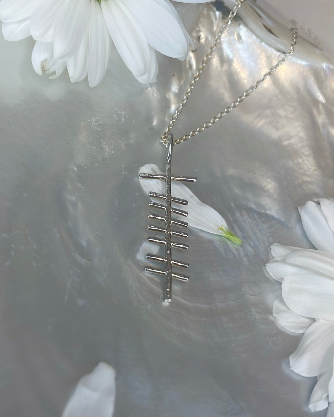 Sterling Silver Ogham ‘Grá’ Pendant (Love)