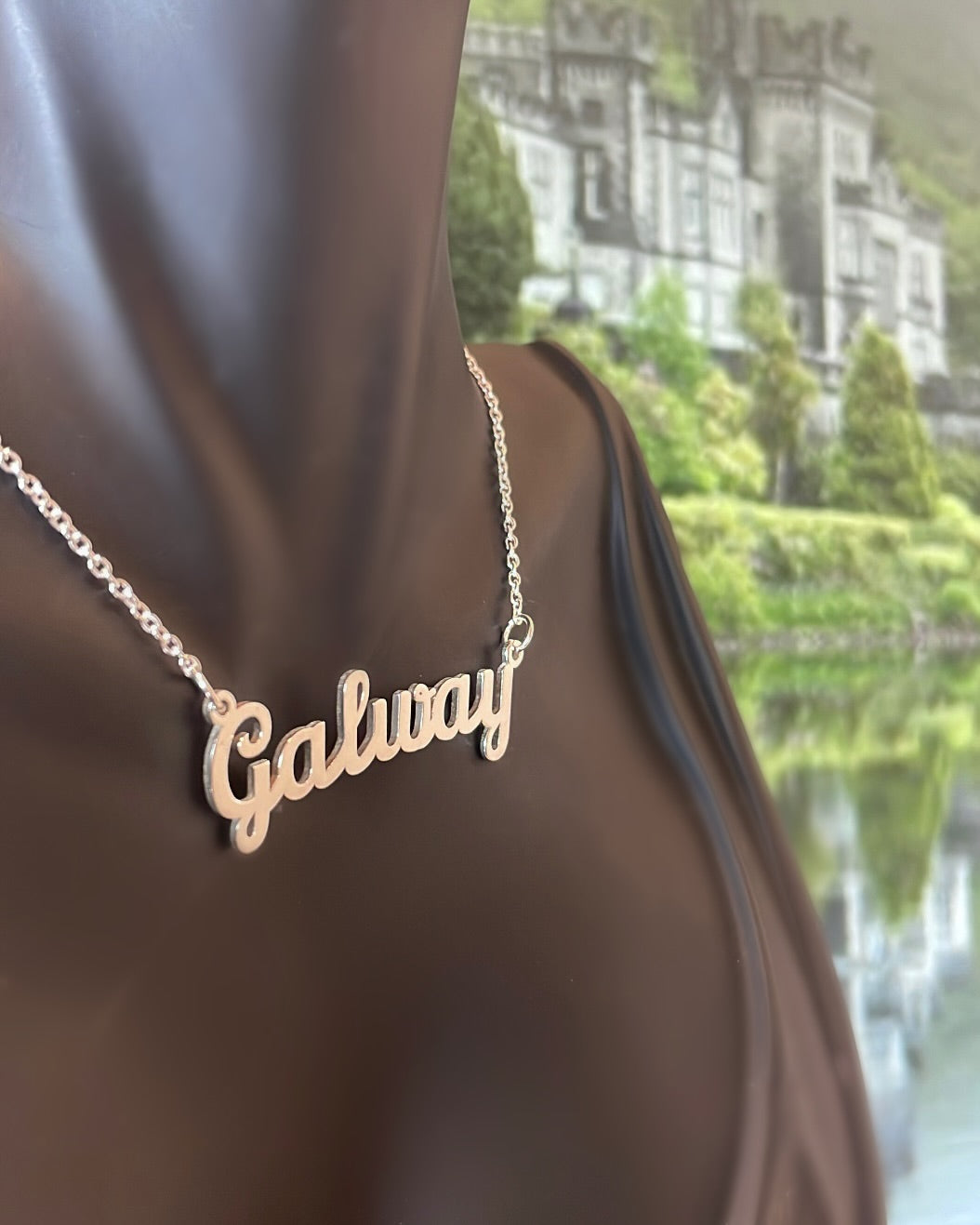 Sterling Silver Horizontal 'Galway' Pendant