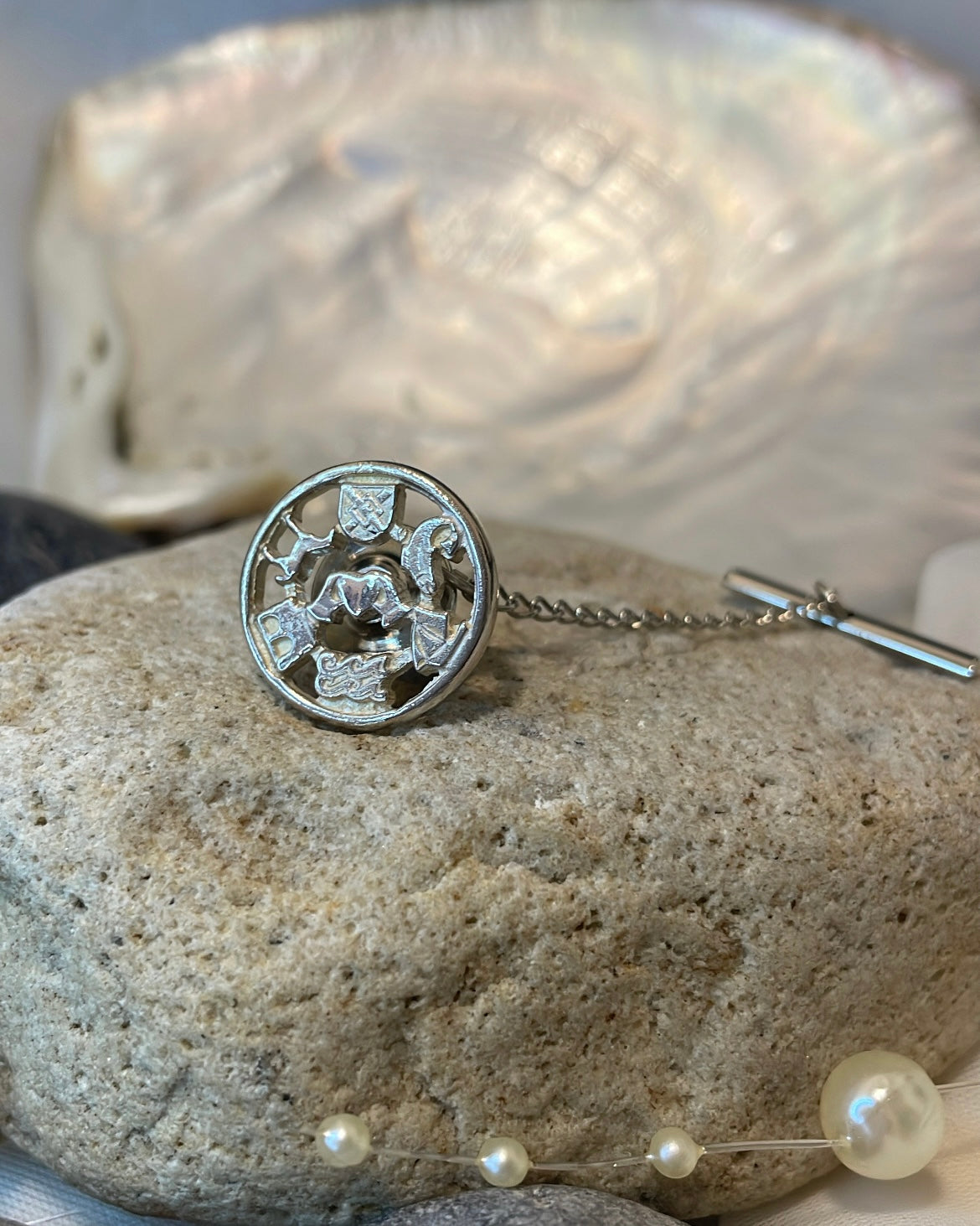 The Story of Galway Open-Back Sterling Silver Tie Pin