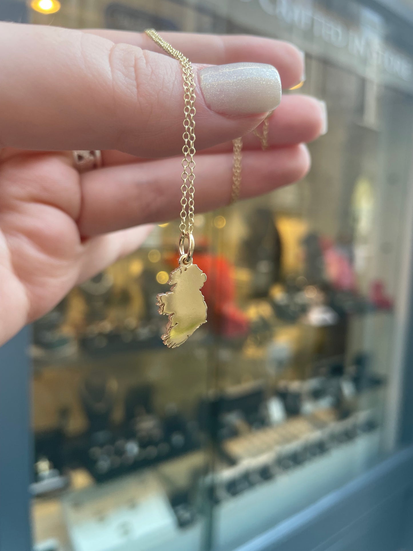 Mini Map of Ireland 9ct Gold Pendant