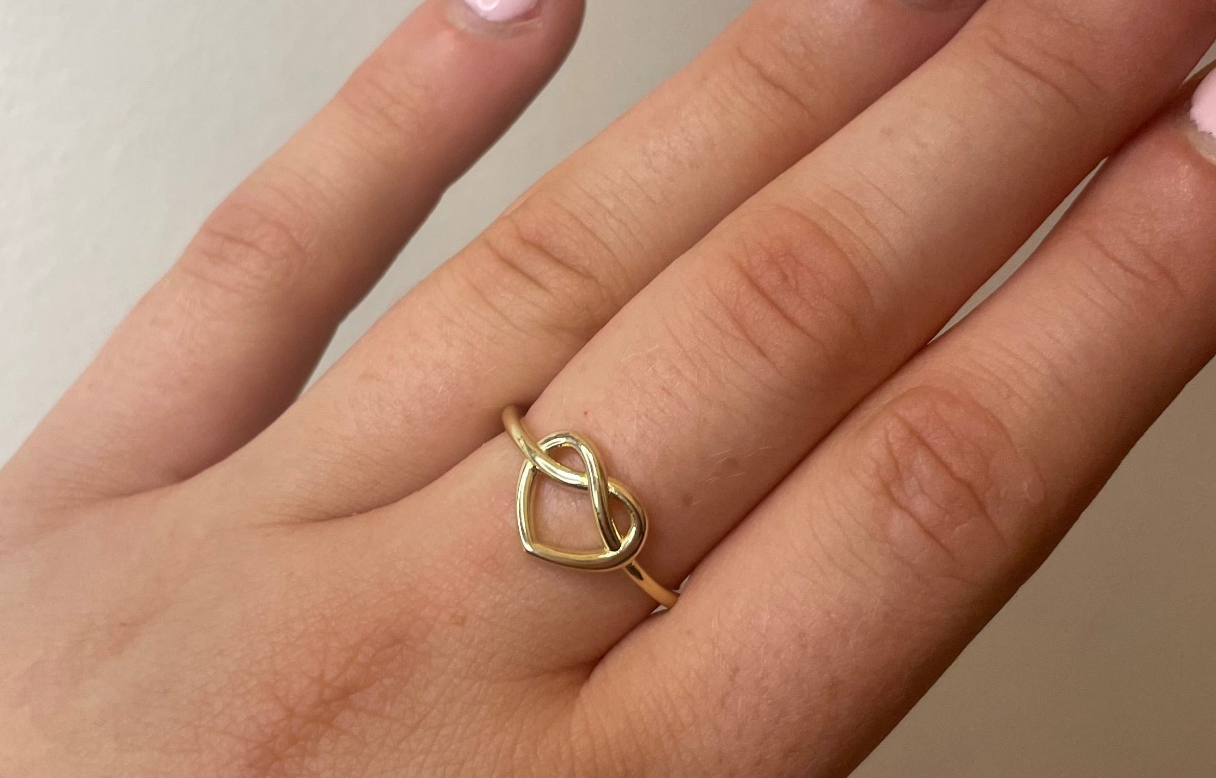 9ct Yellow Gold Celtic Heart Knot Ring