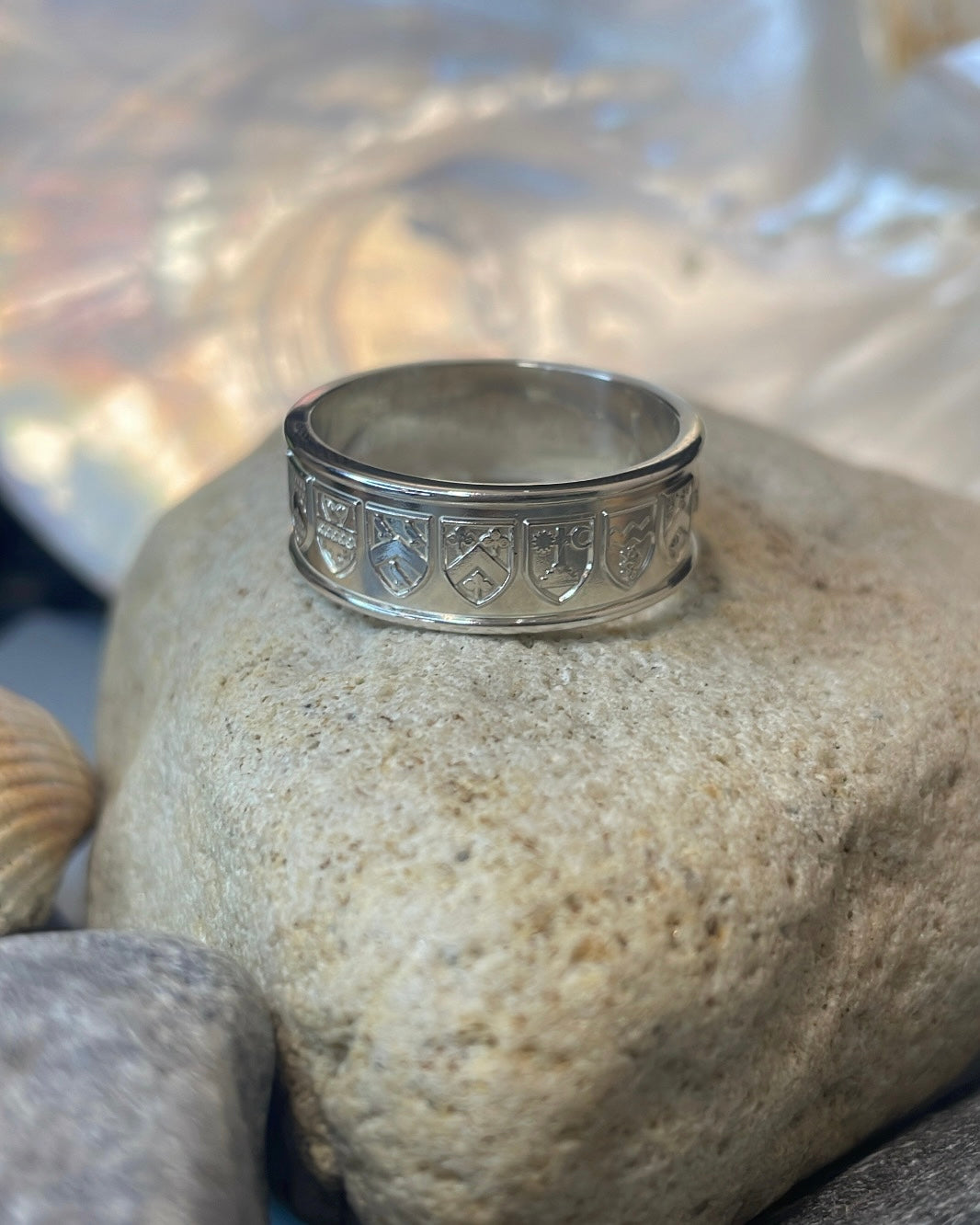 The 14 Tribes of Galway Sterling Silver Band