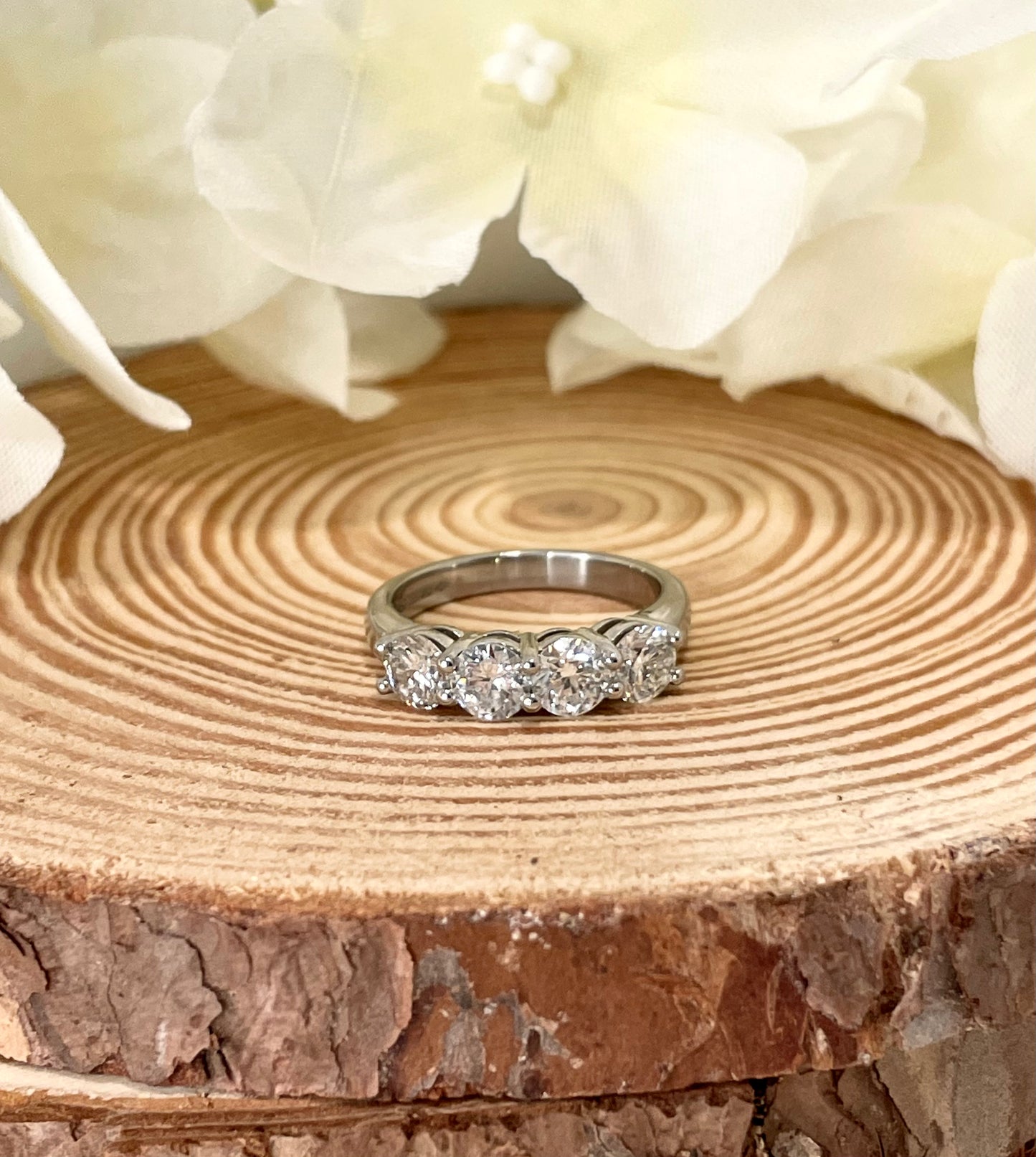 1.60ct Diamond Platinum Four Stone Ring