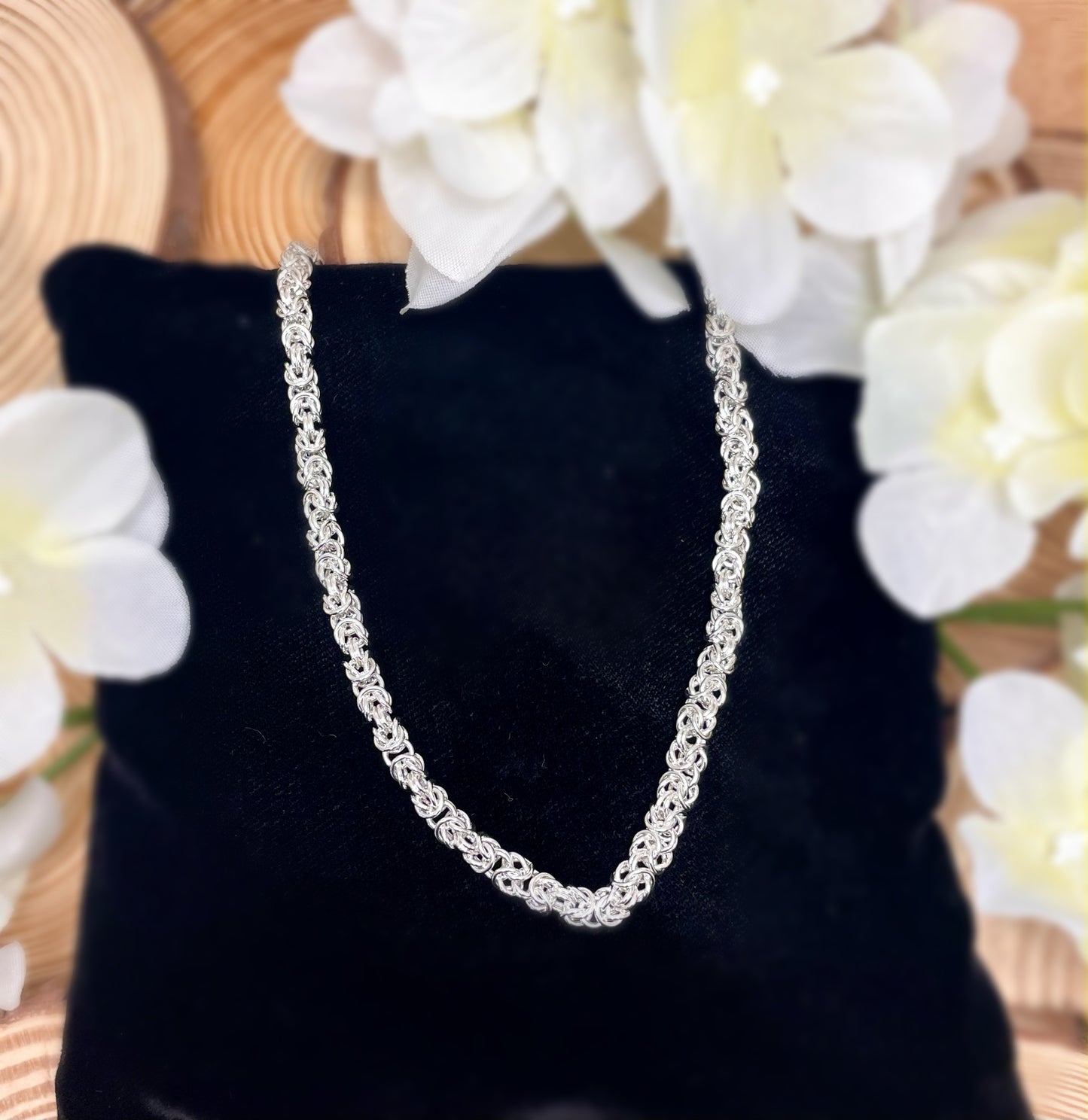 Sterling Silver Kings Pattern Chain