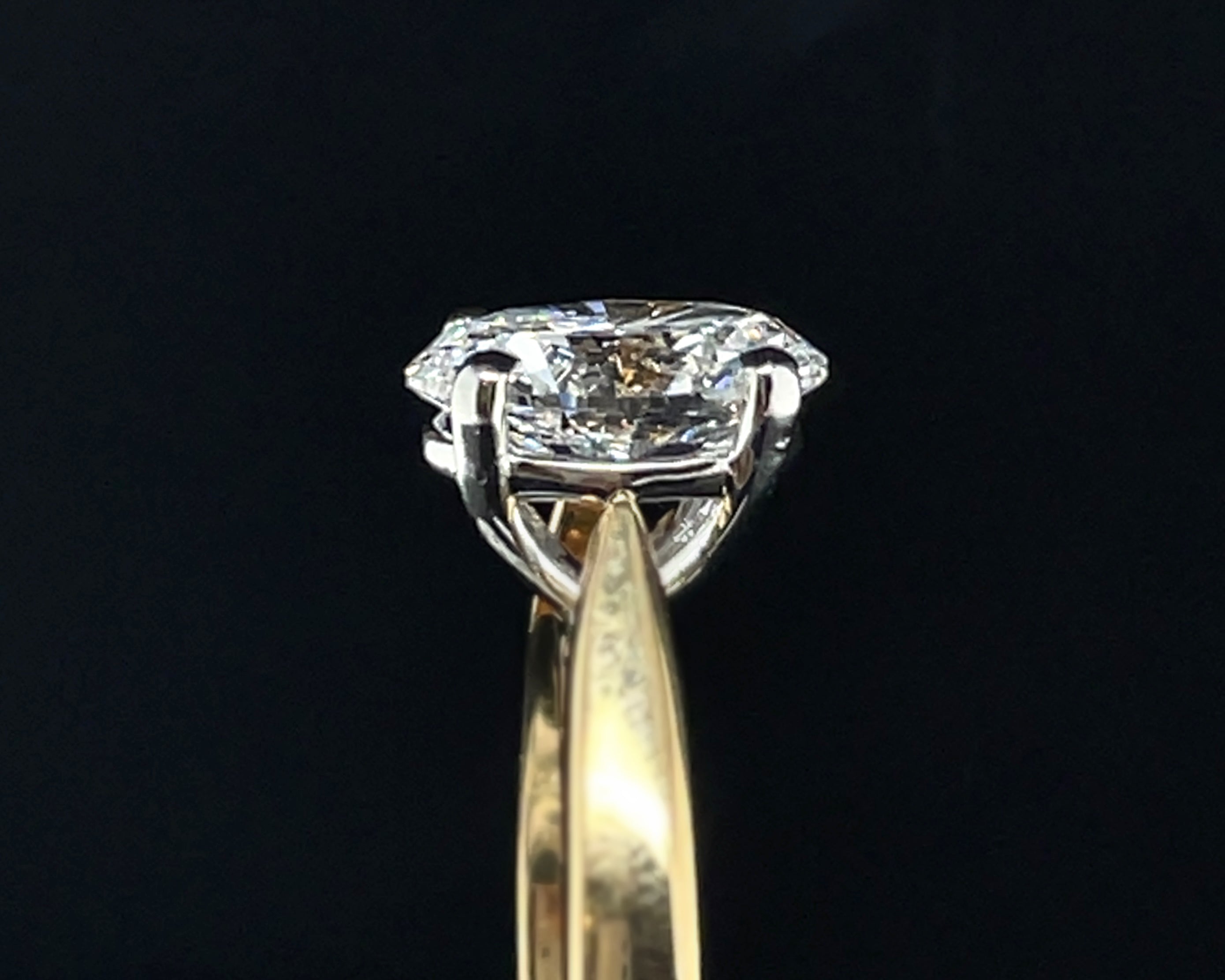 2.20ct Oval Diamond Solitaire Ring in 18ct Yellow Gold