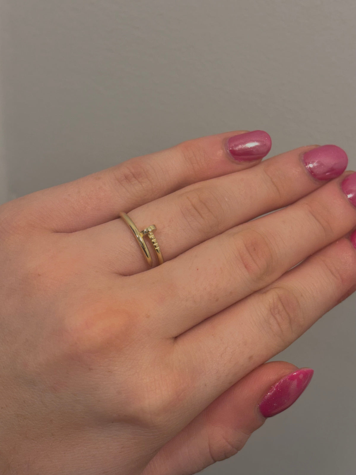 9ct Yellow Gold Nail Ring
