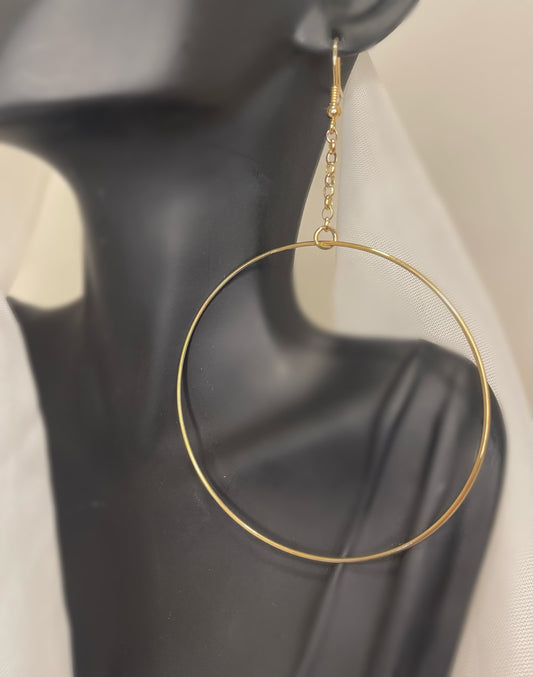 Bold 9k Gold Hoop Earrings