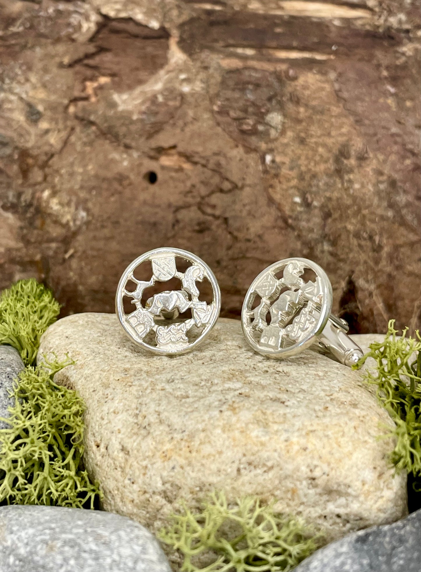 Story of Galway Sterling Silver Cufflinks Openback