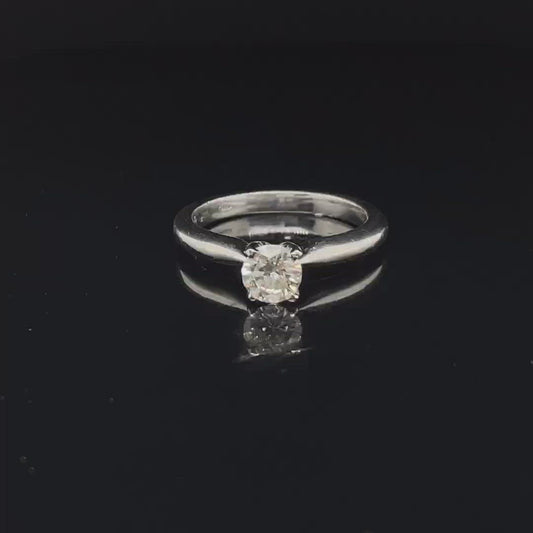 18ct White Gold Solitaire Engagement Ring
