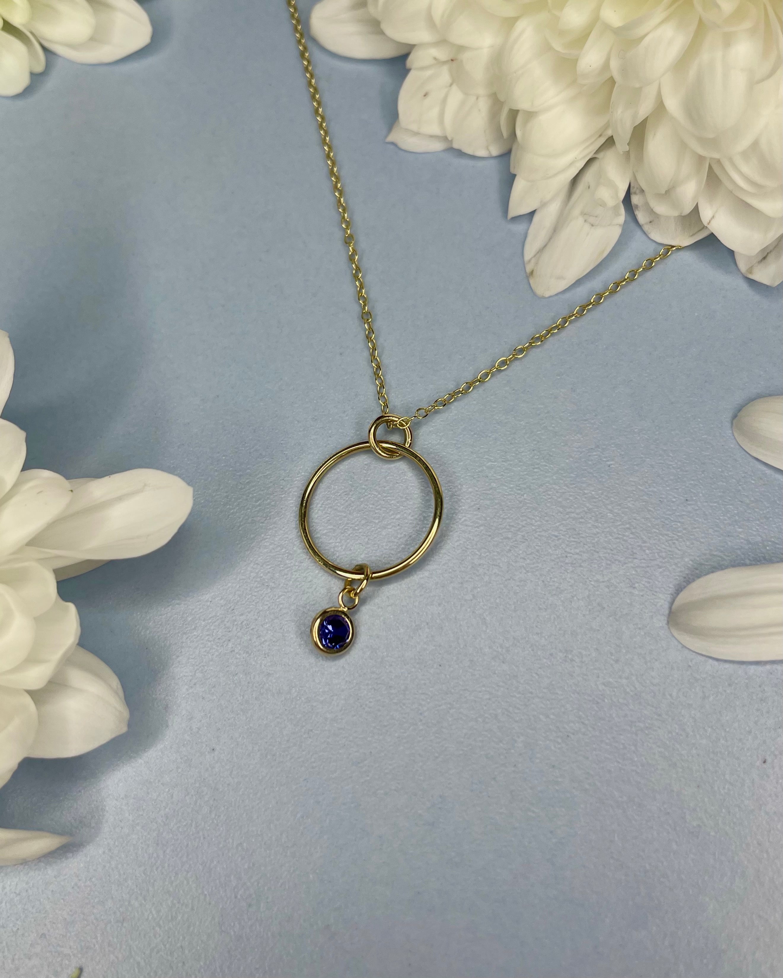 Gold Birthstone Pendant