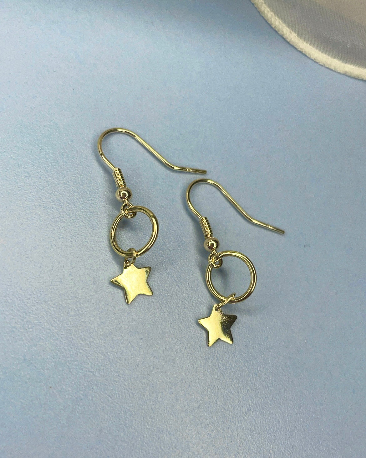 9ct Gold Star Drop Earring