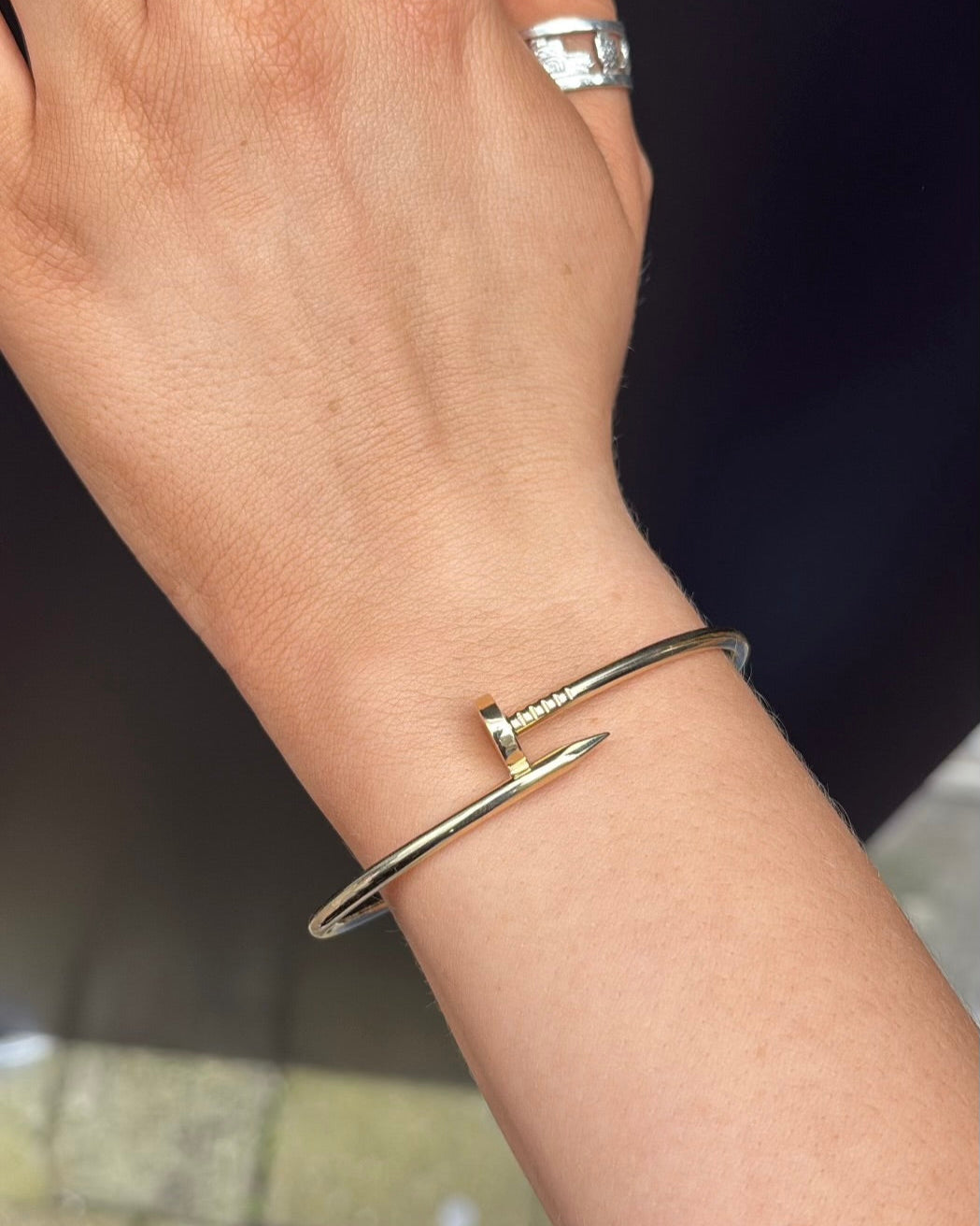 9ct Yellow Gold Nail Bracelet