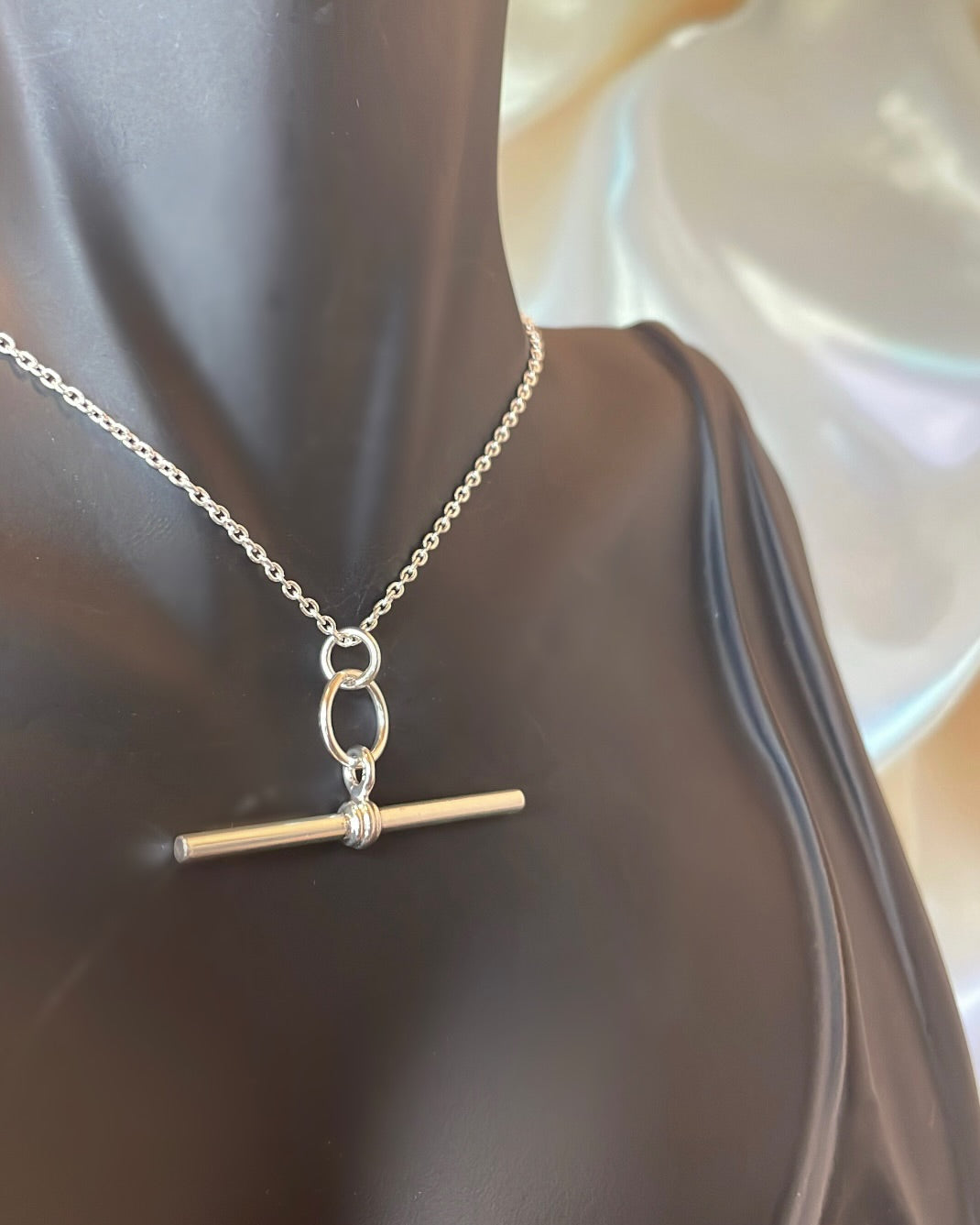 Sterling Silver Traditional T-bar & Double Hoop Pendant