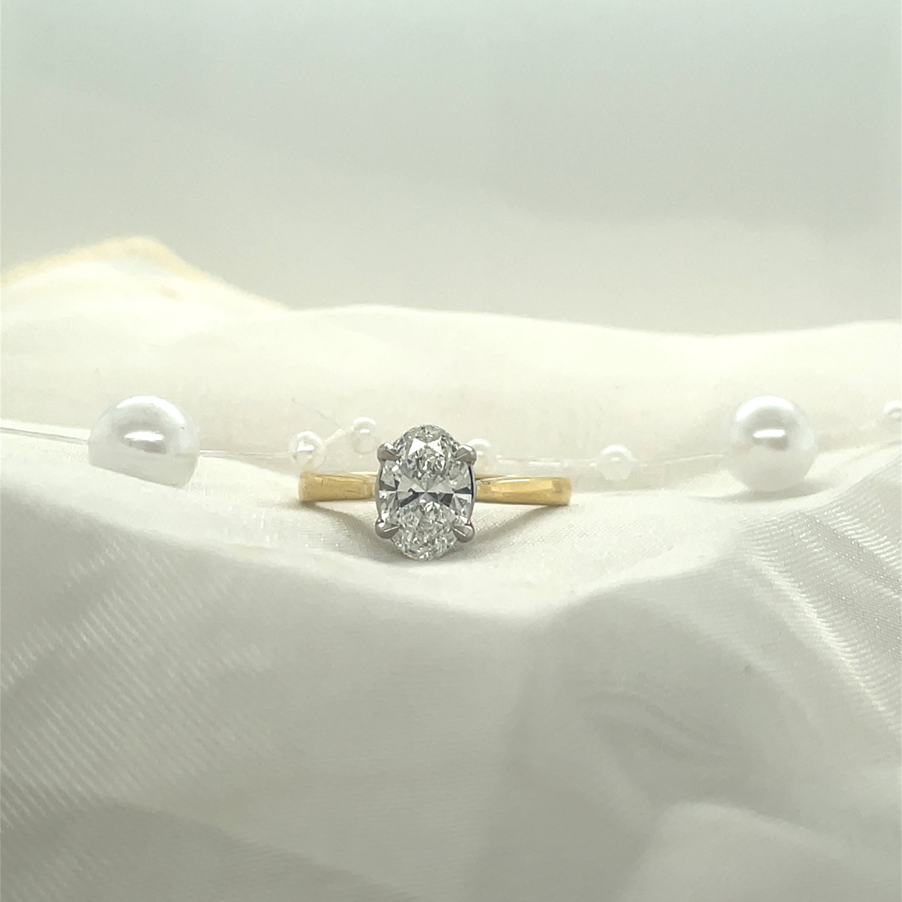 1.43ct Oval Solitaire ring in 18ct Yellow Gold