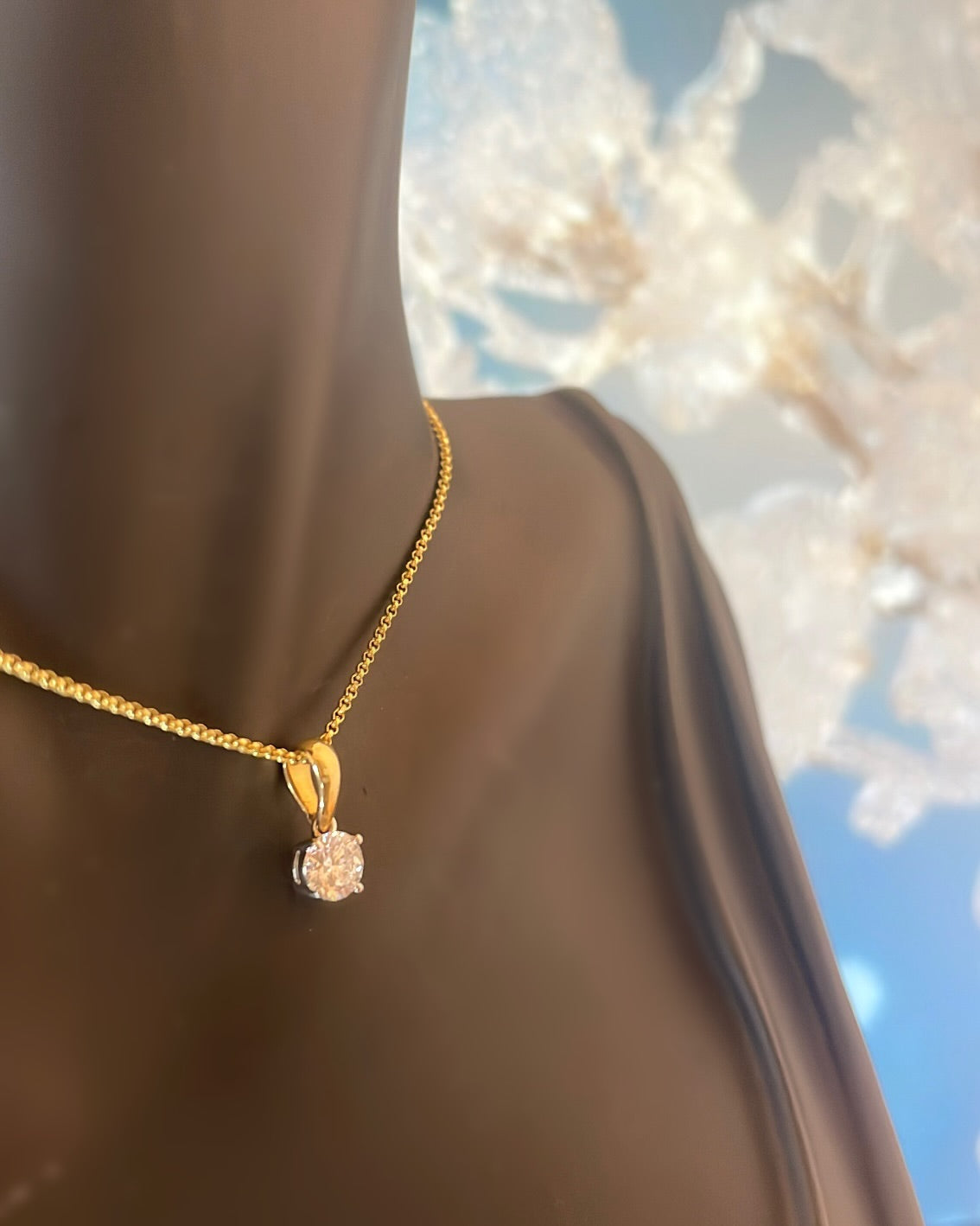 0.35ct Round Brilliant Diamond 18ct Gold Pendant