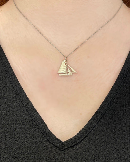 Galway Hooker Sterling Silver Pendant