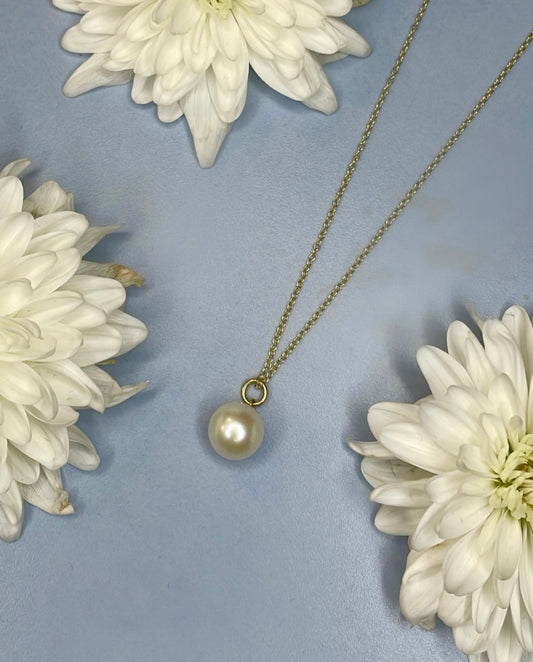 9ct Plain Pearl Pendant