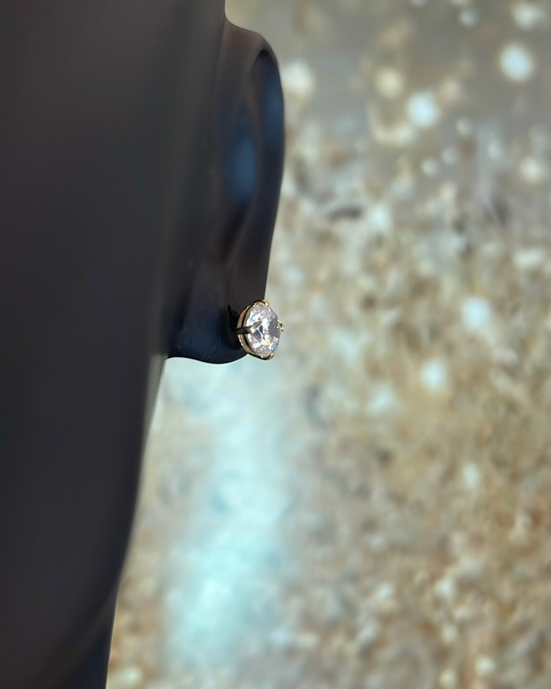 9ct Yellow Gold & CZ Stud Earrings