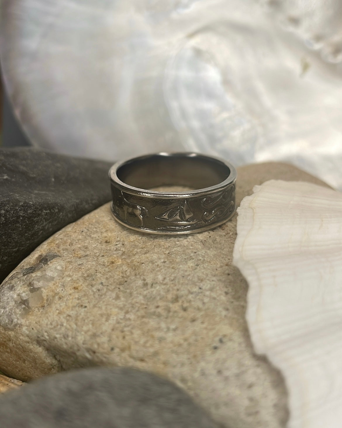 Story of Galway Black Rhodium Ring