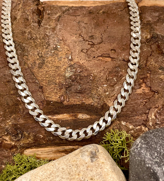 Gent's Sterling Silver Heavy Curb Chain