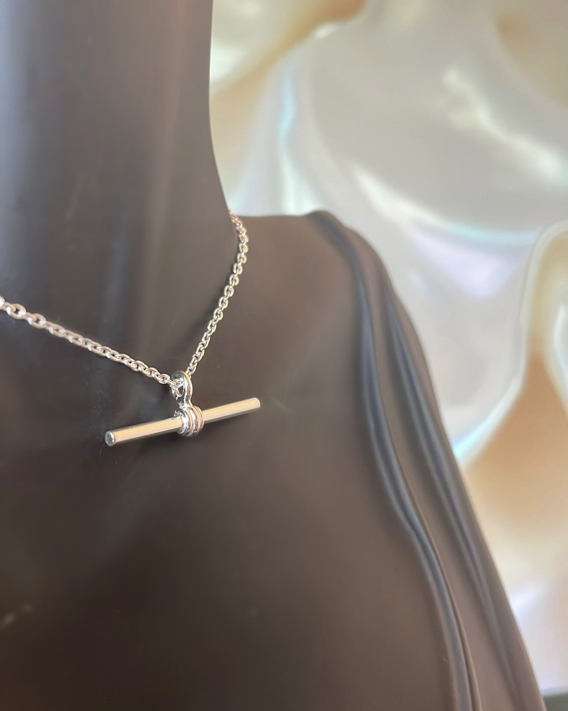 Small Sterling Silver Traditional T-bar Pendant