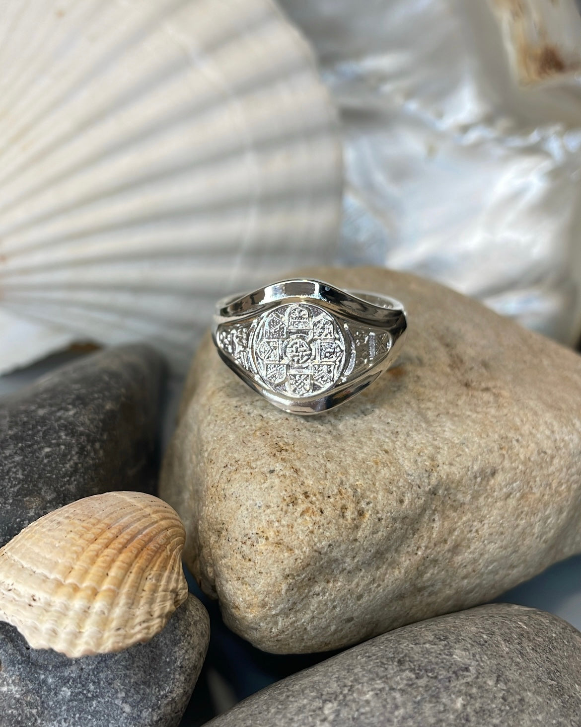 Tribes of Galway Sterling Silver Outer Rim Ring
