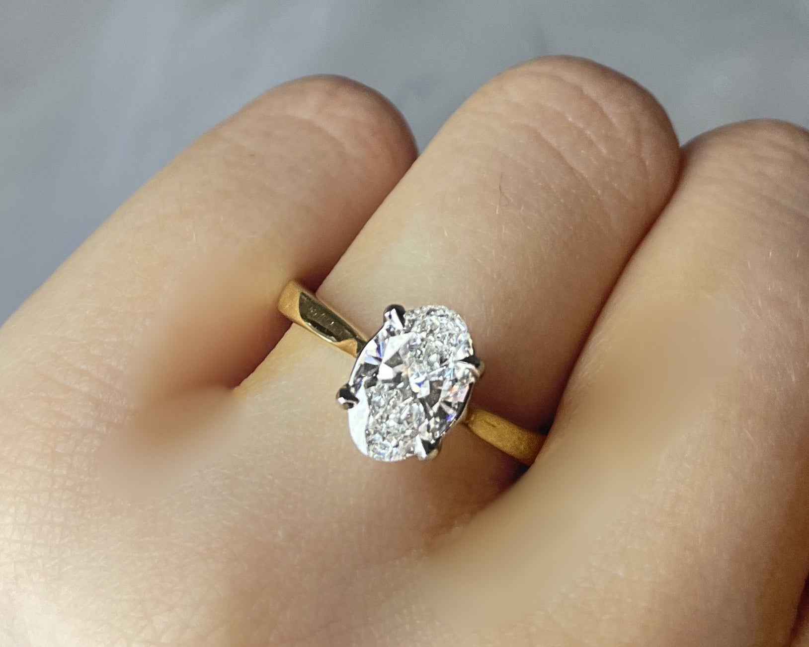 1.43ct Oval Solitaire ring in 18ct Yellow Gold