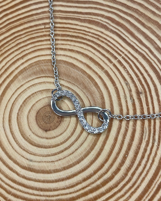 9ct Gold Diamond Infinity Pendant