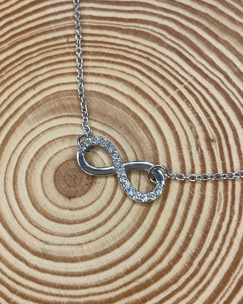 9ct Gold Diamond Infinity Pendant