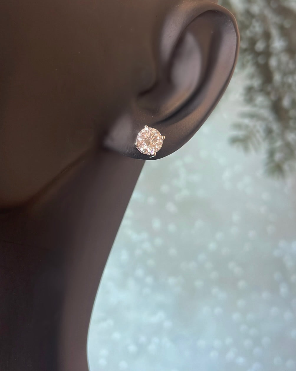 1ct Total Round Brilliant Diamond Stud 18ct White Gold Earrings
