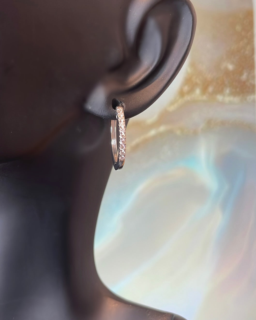 9ct White Gold 0.17ct Diamond Hoop Earrings