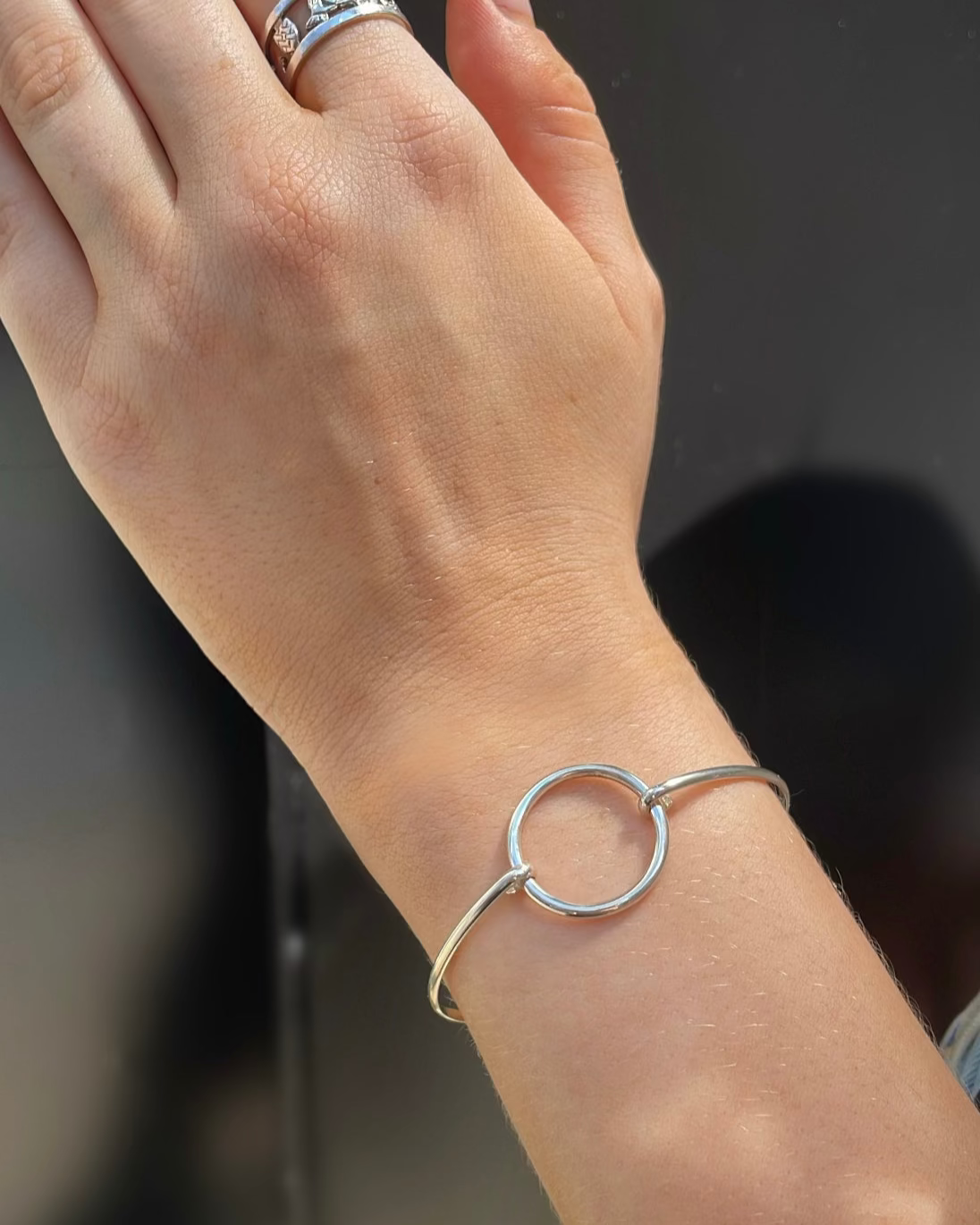 Sterling Silver Circle Bangle