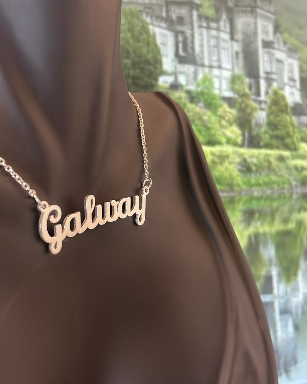 Sterling Silver Horizontal 'Galway' Pendant