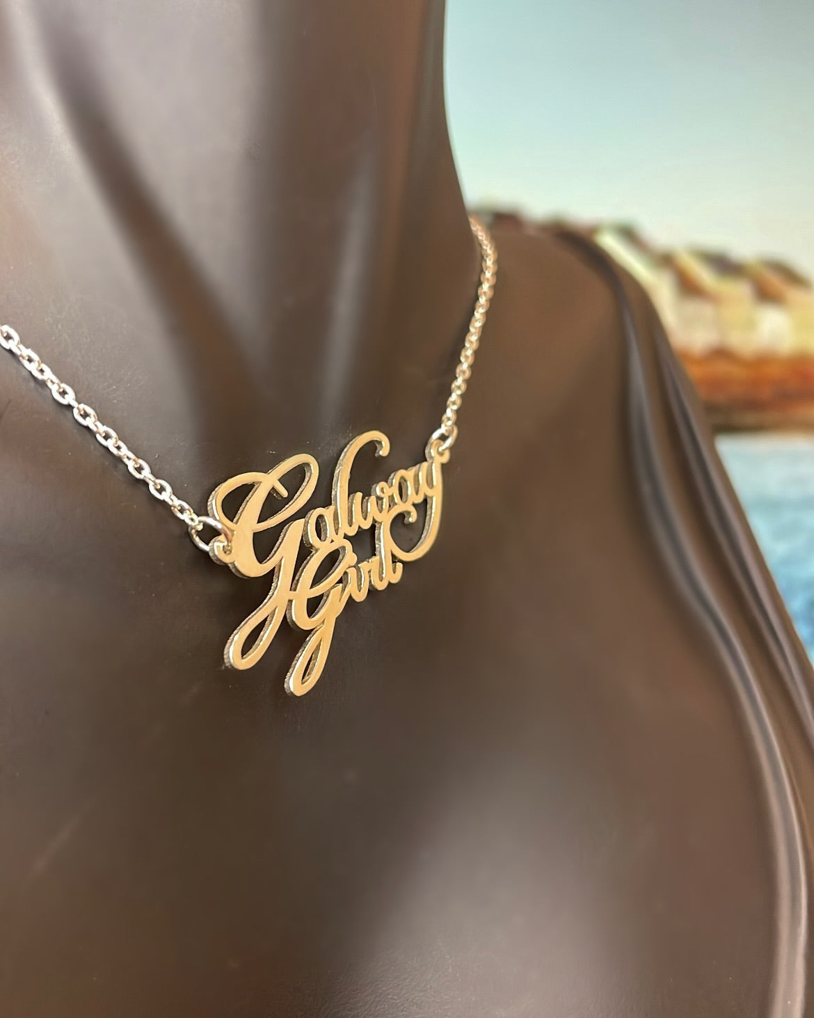 Sterling Silver Horizontal 'Galway Girl' Pendant